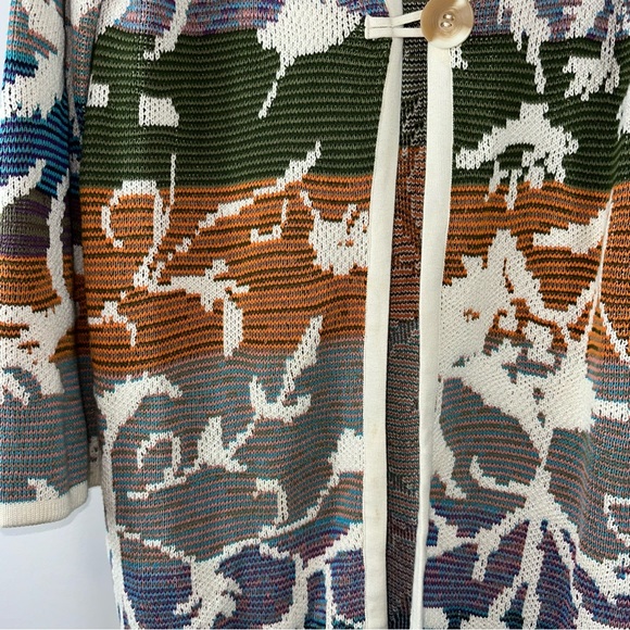 Soft Surroundings Loveland Jacquard Cardigan Sweater Size S - Picture 3 of 8